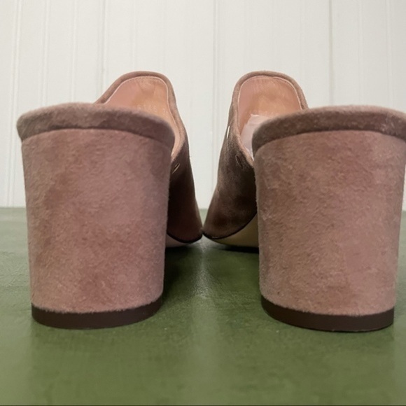 NWT AGL PAVELOU Suede Heeled Mules in Poudre/Powder - Picture 6 of 9